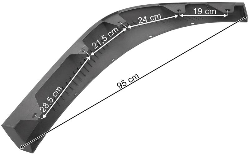 Volvo FH4 / FH5 Under Bumper Spoiler LH (Without Protective Rubber, Grey)
