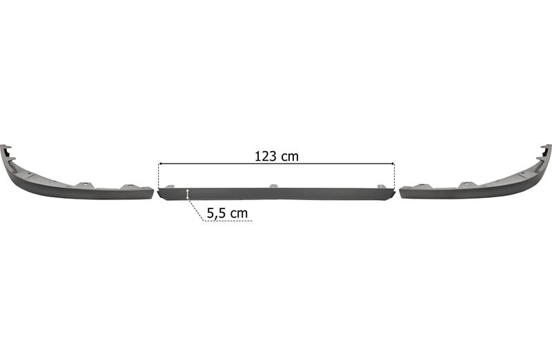 Volvo FH4 / FH5 Under Bumper Spoilers (Set Without Protective Rubbers, Grey)