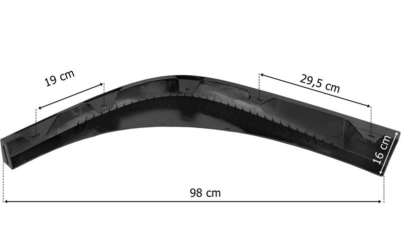 Volvo FH4 / FH5 Under Bumper Spoiler RH (Without Protective Rubber, Black)