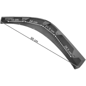 Volvo FH4 / FH5 Spoiler Unter Stoßstange Rechts (Ohne Schutzgummi, Grau)