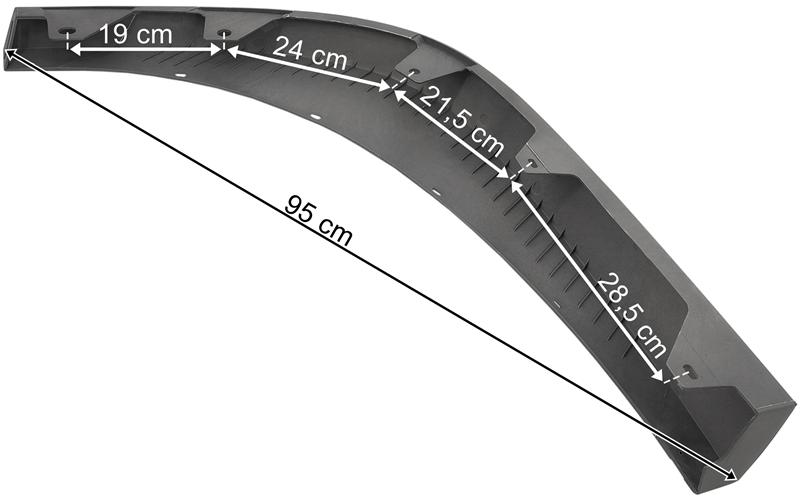 Volvo FH4 / FH5 Spoiler Pod Zderzak Prawy (Bez Gumy Ochronnej, Szary)