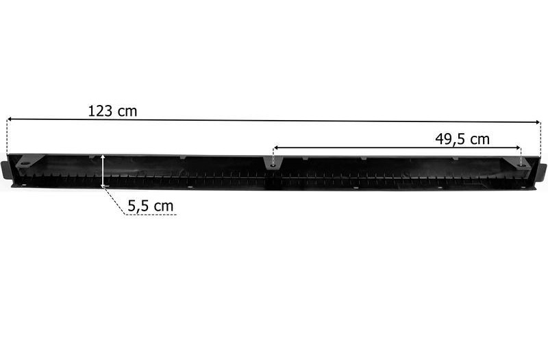Volvo FH4 / FH5 Under Bumper Spoiler Center (Without Protective Rubber, Black)