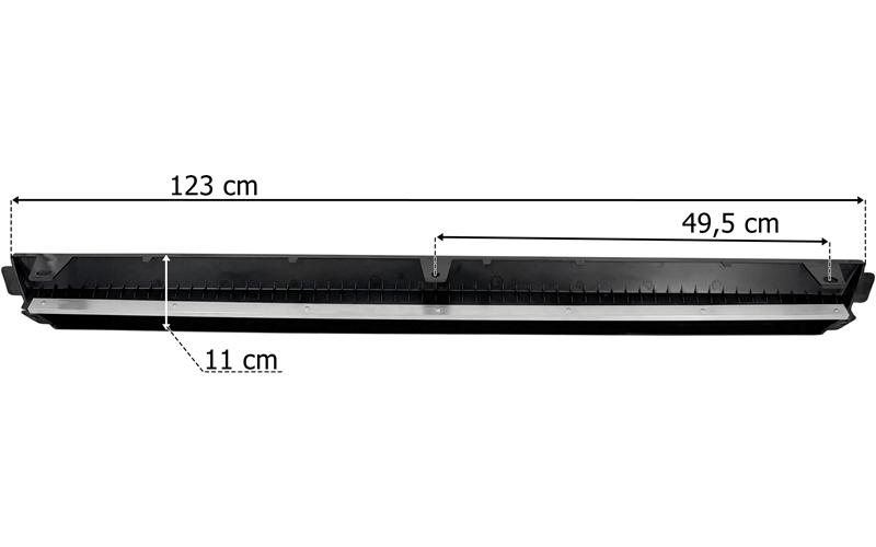Volvo FH4 / FH5 Spoiler Sous Pare-chocs Droit (Avec Caoutchouc de Protection, Noir)