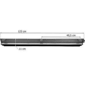 Volvo FH4 / FH5 Spoiler Bajo Paragolpes Central (con Goma Protectora, Gris)
