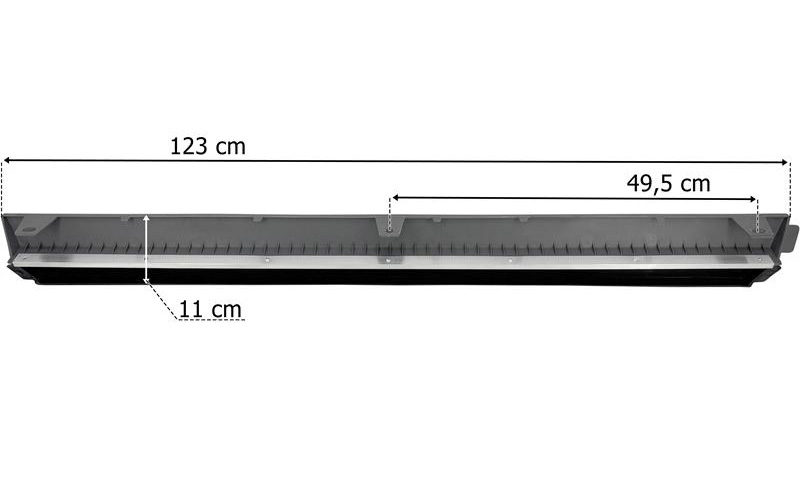 Volvo FH4 / FH5 Spoiler Sous Pare-chocs Central (Avec Caoutchouc de Protection, Gris)
