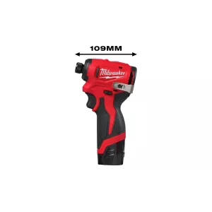 MILWAUKEE M12 BLIDRC-202C - KOMPAKTOWA ZAKRĘTARKA UDAROWA 1/4" HEX 12 V, 2.0 AH, W WALIZCE, Z 2 AKUMULATORAMI I ŁADOWARKĄ
