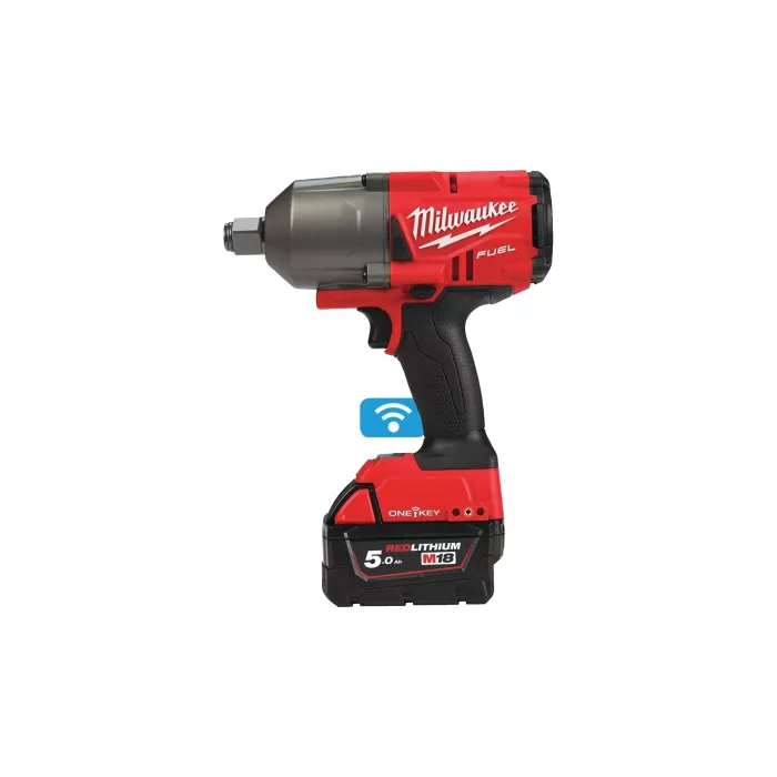 MILWAUKEE M18 ONEFHIWF34-502X - KLUCZ UDAROWY 3/4", 1627 NM, 18 V, 5.0 AH, ONE-KEY™, W WALIZCE, Z 2 AKUMULATORAMI I ŁADOWARKĄ