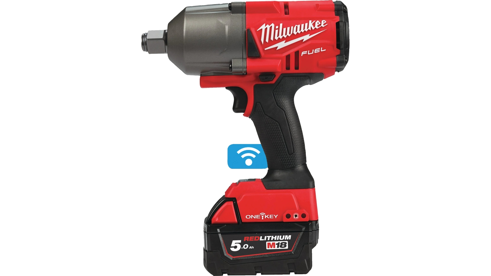 MILWAUKEE M18 ONEFHIWF34-502X - KLUCZ UDAROWY 3/4", 1627 NM, 18 V, 5.0 AH, ONE-KEY™, W WALIZCE, Z 2 AKUMULATORAMI I ŁADOWARKĄ
