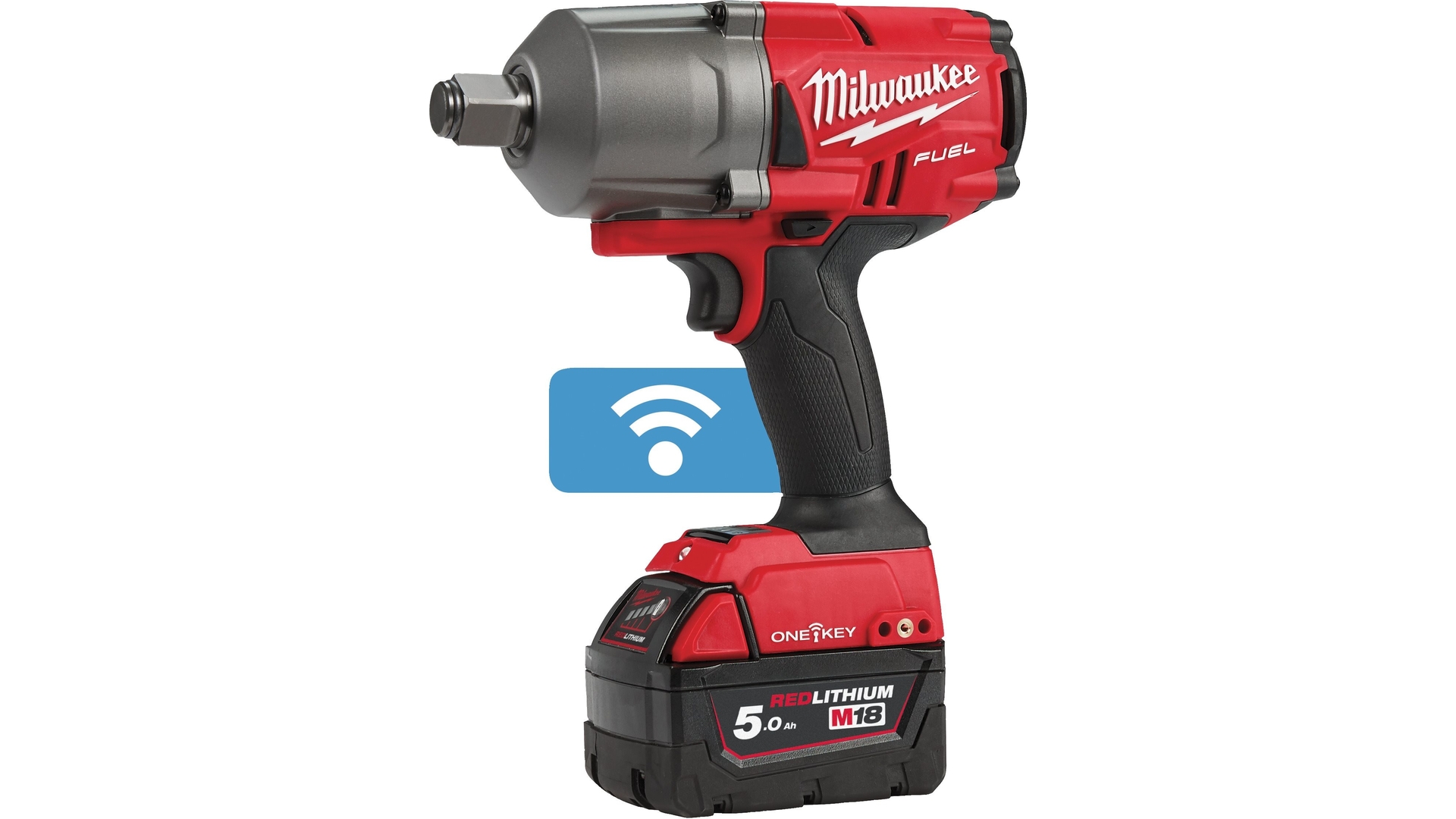 MILWAUKEE M18 ONEFHIWF34-502X - KLUCZ UDAROWY 3/4", 1627 NM, 18 V, 5.0 AH, ONE-KEY™, W WALIZCE, Z 2 AKUMULATORAMI I ŁADOWARKĄ