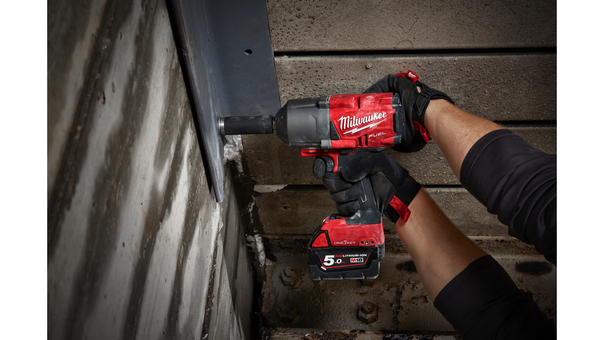 MILWAUKEE M18 ONEFHIWF34-502X - KLUCZ UDAROWY 3/4", 1627 NM, 18 V, 5.0 AH, ONE-KEY™, W WALIZCE, Z 2 AKUMULATORAMI I ŁADOWARKĄ