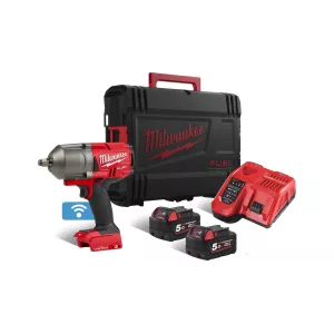 MILWAUKEE M18 ONEFHIWF12-502X - KLUCZ UDAROWY 1/2", 1356 NM, 18 V, 5.0 AH, ONE-KEY™, W WALIZCE, Z 2 AKUMULATORAMI I ŁADOWARKĄ
