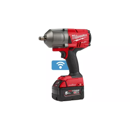 MILWAUKEE M18 ONEFHIWF12-502X - KLUCZ UDAROWY 1/2", 1356 NM, 18 V, 5.0 AH, ONE-KEY™, W WALIZCE, Z 2 AKUMULATORAMI I ŁADOWARKĄ
