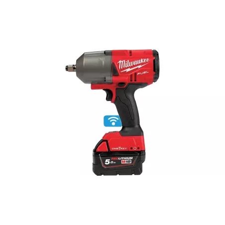 MILWAUKEE M18 ONEFHIWF12-502X - KLUCZ UDAROWY 1/2", 1356 NM, 18 V, 5.0 AH, ONE-KEY™, W WALIZCE, Z 2 AKUMULATORAMI I ŁADOWARKĄ
