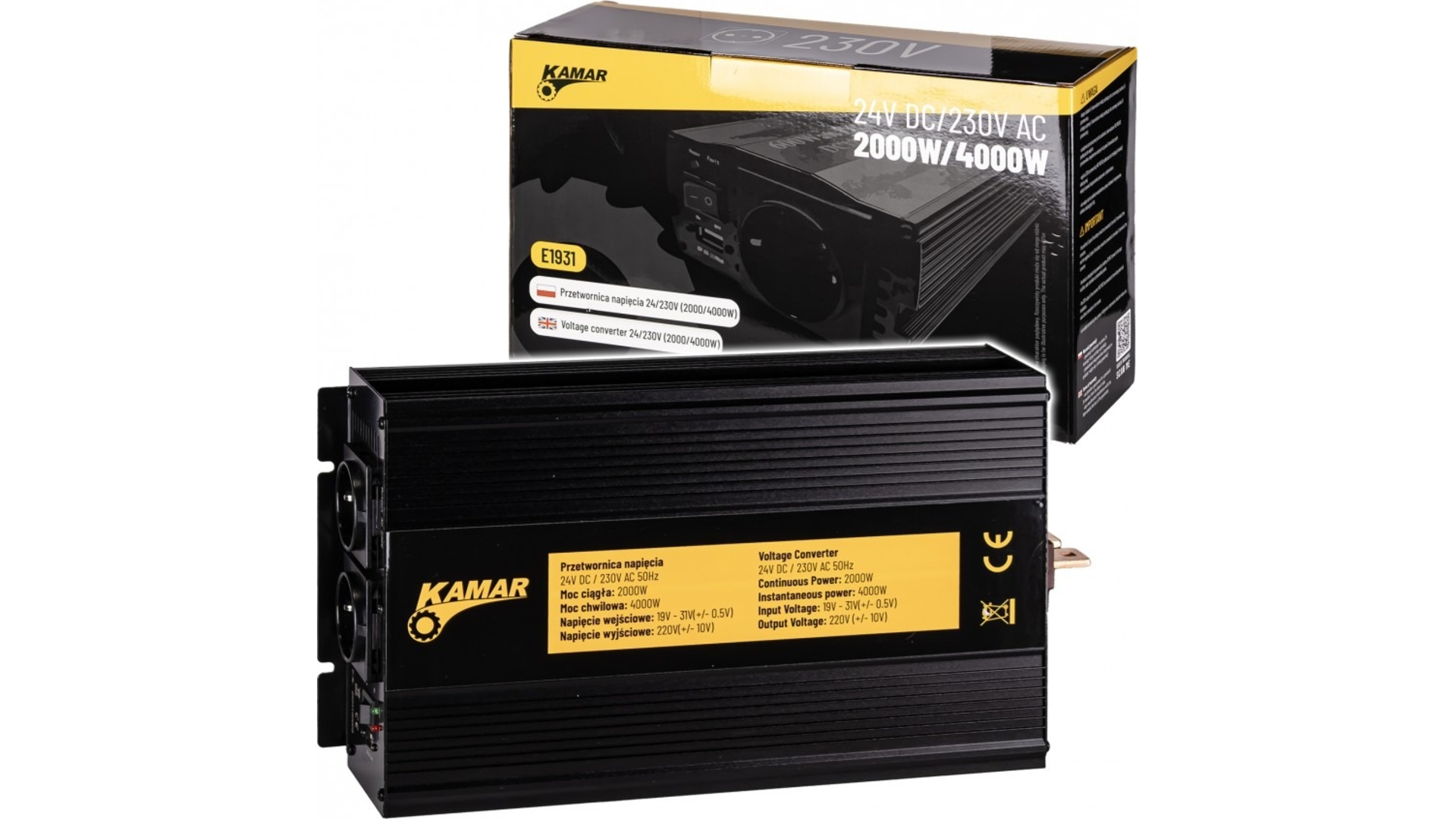 PRZETWORNICA NAPIĘCIA 24/230V (2000/4000W)