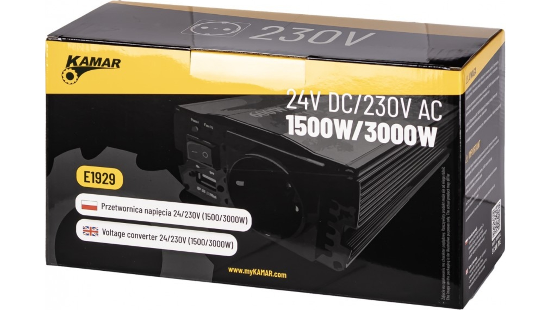 PRZETWORNICA NAPIĘCIA 24/230V (1500/3000W)