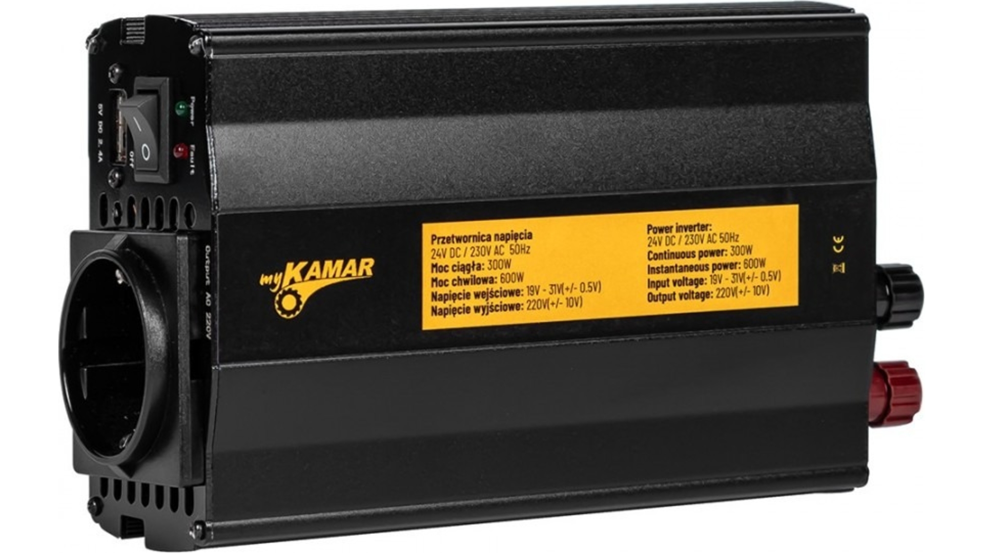 ИНВЕРТОР НАПРЯЖЕНИЯ 24 / 230V 300 / 600W