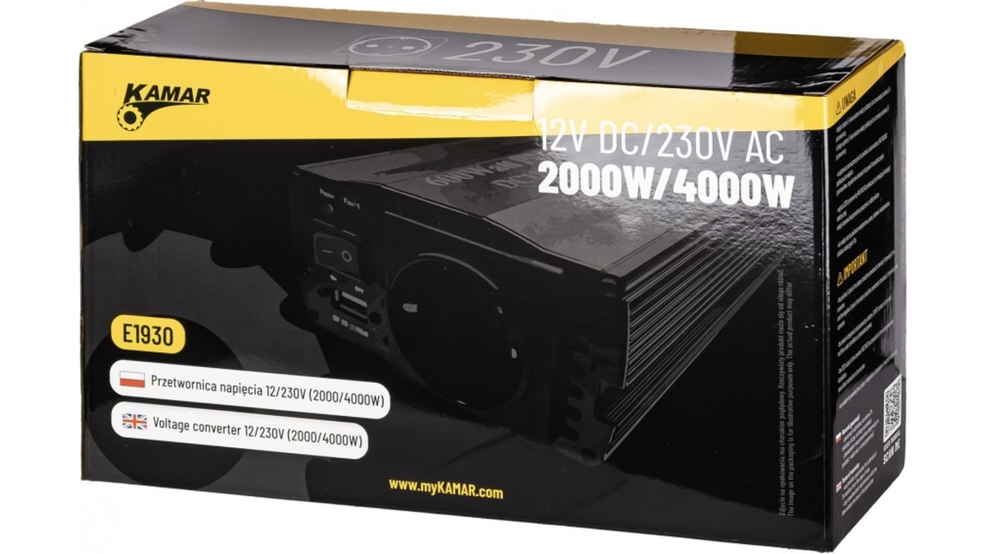 PRZETWORNICA NAPIĘCIA 12/230V (2000/4000W)