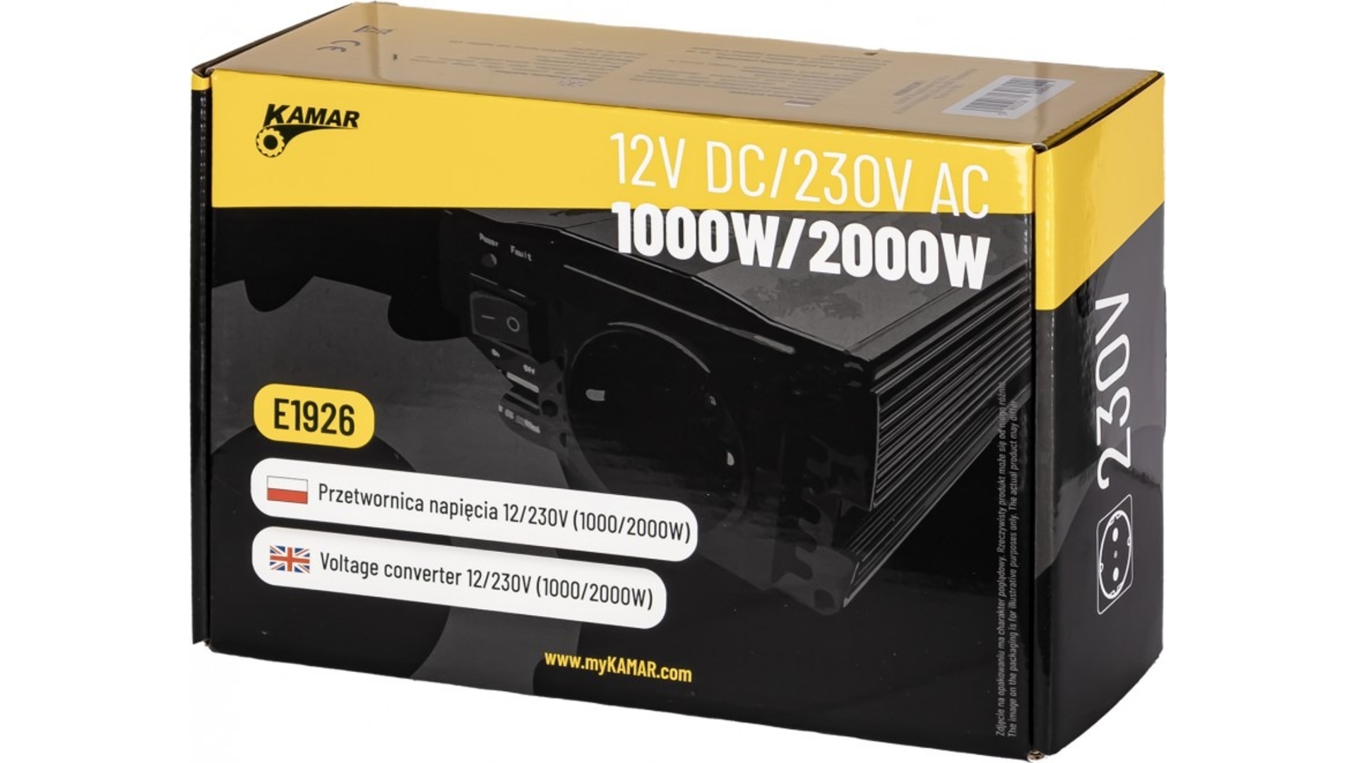 PRZETWORNICA NAPIĘCIA 12/230V (1000/2000W)