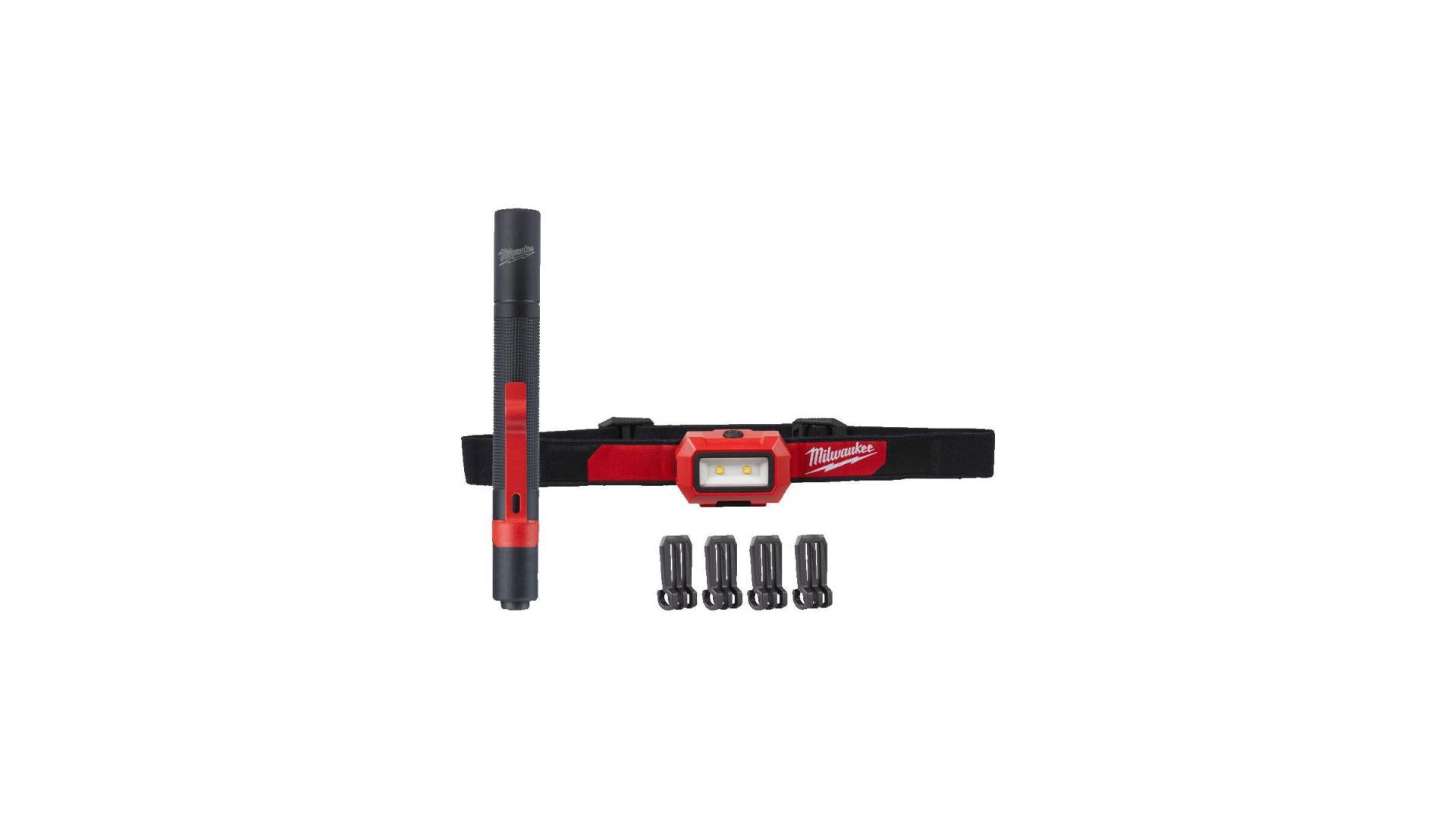 MILWAUKEE HL2IPL-LED - LATARKA DŁUGOPISOWA ALKALICZNA IN2 IPL-LED I ALKALICZNA LATARKA-CZOŁÓWKA HL2-LED