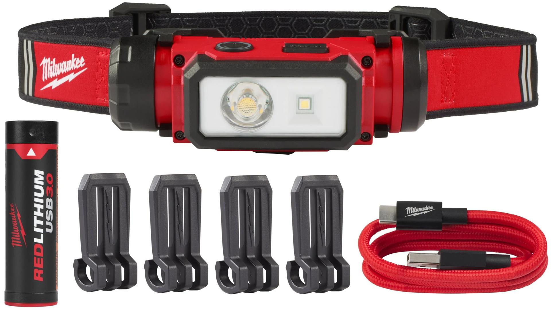 MILWAUKEE L4 HL2-301 - AKUMULATOROWA LATARKA - CZOŁÓWKA USB, 600 LM, 4 V, 3.0 AH
