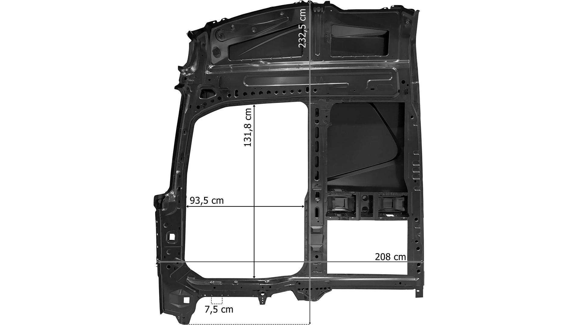 VOLVO FH4 FH5 ŚCIANA KABINY BOCZNA PRAWA (ŚREDNIA KABINA)