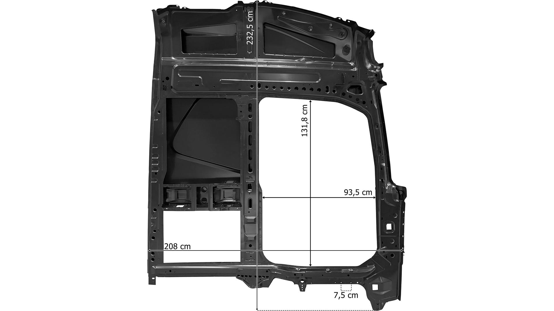VOLVO FH4 FH5 ŚCIANA KABINY BOCZNA LEWA (ŚREDNIA KABINA)