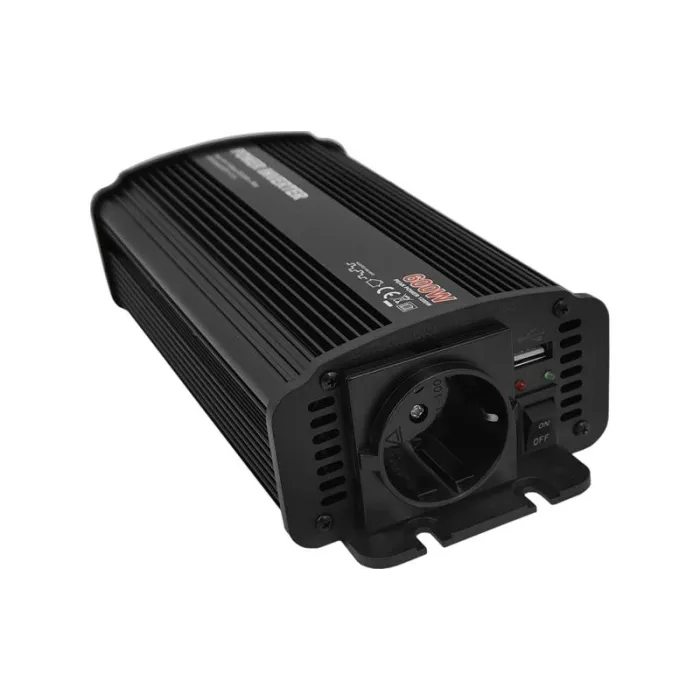 PRZETWORNICA NAPIĘCIA 24V/220V 600W Z WYJŚCIEM USB